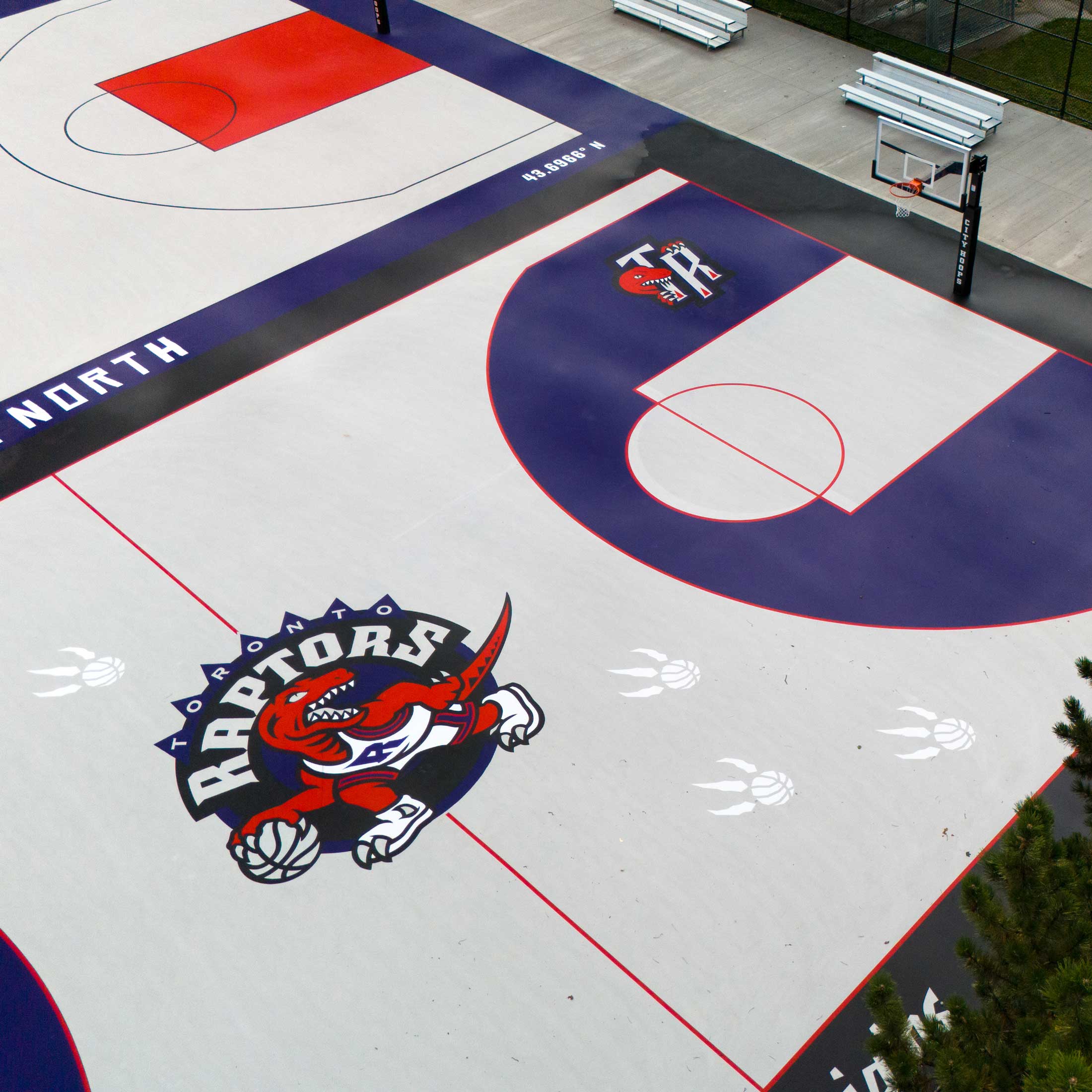 Raptors branded courts with Acrytech surfaces