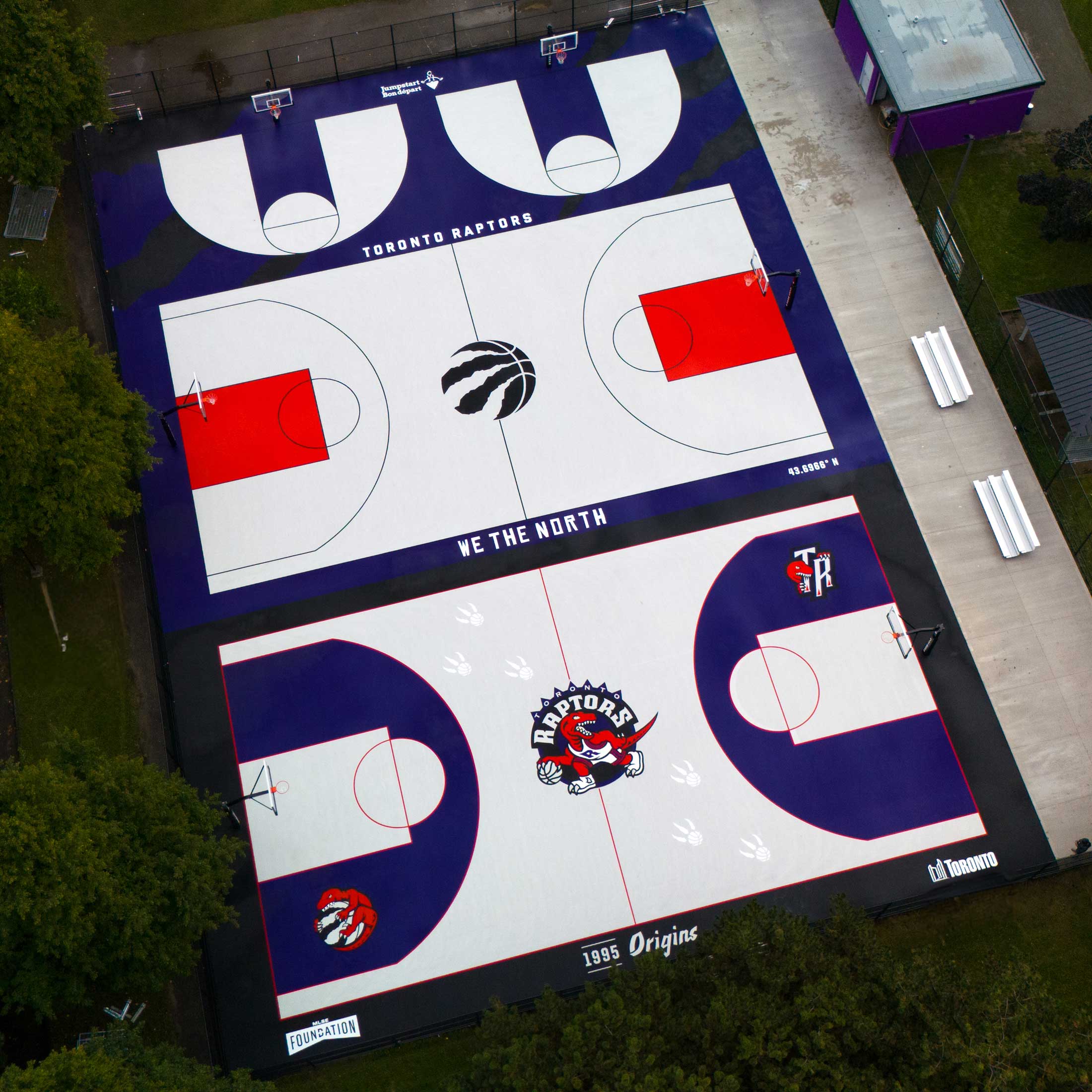 Raptors courts aerial view — Acrytech surfaces